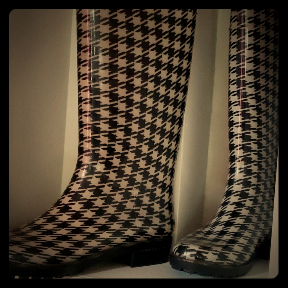 Ralph Lauren Houndstooth Rain Boots
